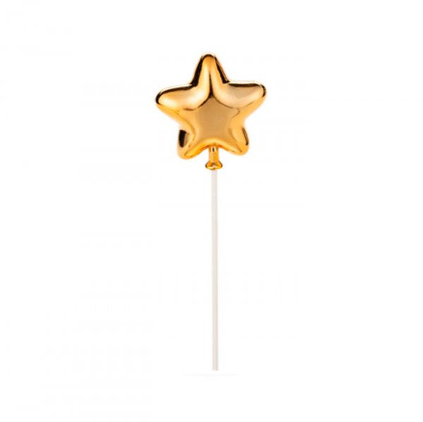 Topo De Bolo Estrela Ouro - Silver Festas