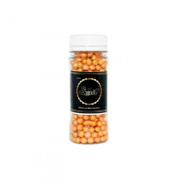 Perolas Cintilantes Dourado 50Gr - Sweet Decor