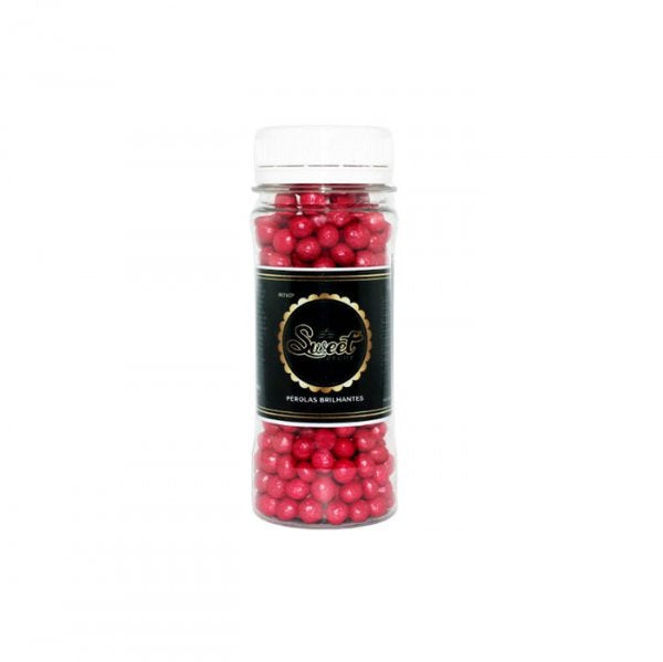 Perolas Cintilantes Vermelho 50Gr - Sweet Decor