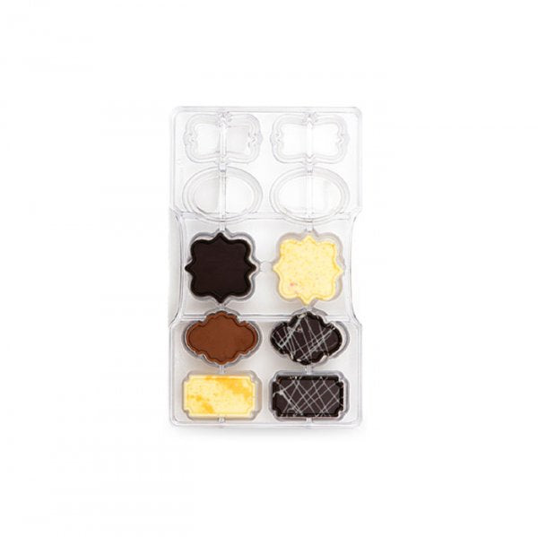 Molde Para Chocolate 'Le Targhe' - 10 Cavidades - Decora
