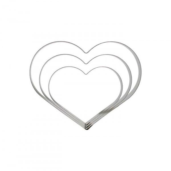 Cortador Aço Inox Kit  Coração - R R Oliveira