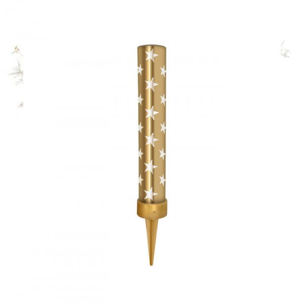 Vela Vulcão Dourada - Silver Festas