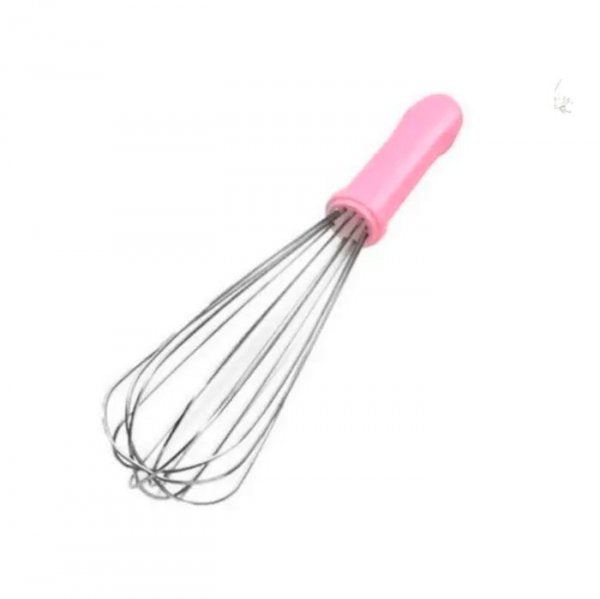 Batedor Fouet Fio Grosso Inox Rosa Profissional 30Cm - Solrac
