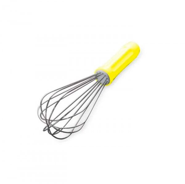 Batedor Fouet Fio Grosso Inox Amarelo Profissional 35Cm - Solrac