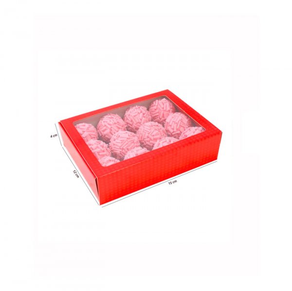 Caixa Gaveta Amo Você  C/ Visor  (12Doces) C/10 Unidades - Ideia Embalagens