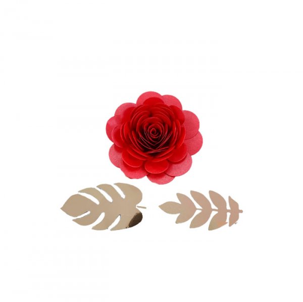 Flor Perolada Vermelha G - Jmeg Festas