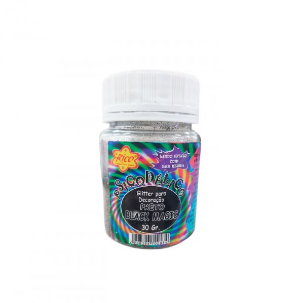 Glitter Psicodelico Preto Black Magic  30G - Rico