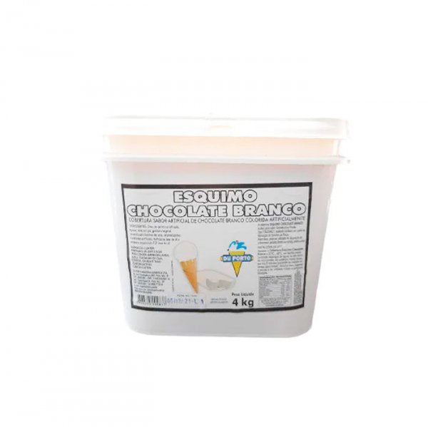 Esquimo Cobertura Sabor Chocolate Branco 4Kg - Du Porto
