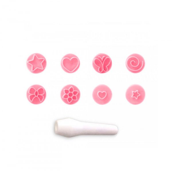 Kit Carimbos Essenciais  Rosa Bebe - 9 Peças - Blue Star