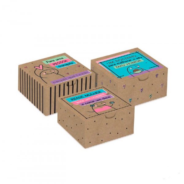 Caixa Para 6 Brigadeiros Flork Compose - 13X10X4Cm - 10 Unidades - Cromus