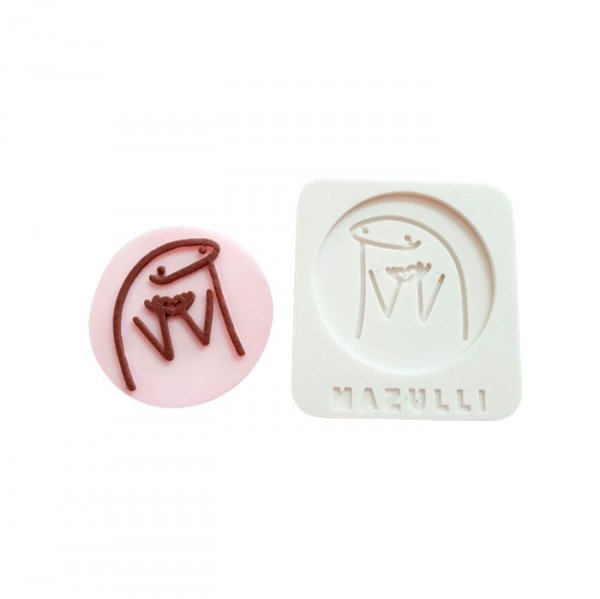 Molde Silicone Flork Meme Coração  Cod. 2365 - Mazulli