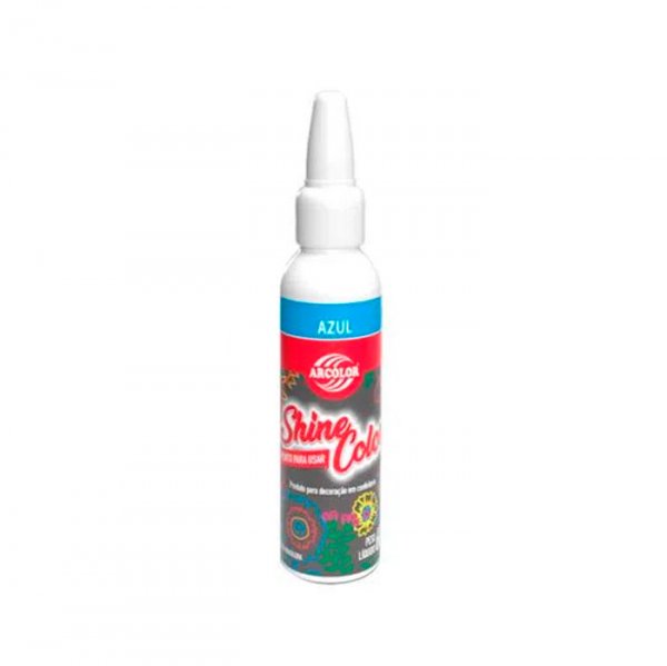 Caneta Shine Color Azul 60Gr - Arcolor