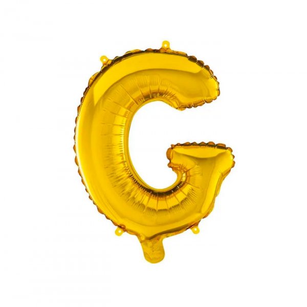 Balão Metalizado Letra Ouro "G" 16 -  40Cm - Mundo Bizarro