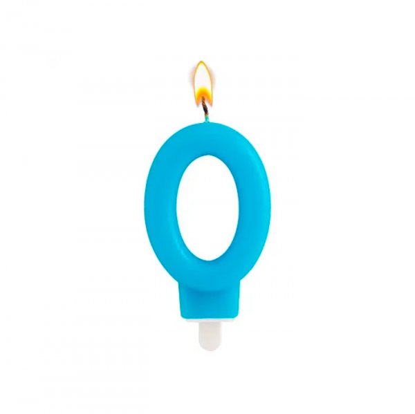 Vela Mb Festivela Número 0 Azul - Mundo Bizarro