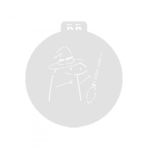 Stencil Flork 11 Bruxa - 12,5 X 11,5 Cm- R R Oliveira