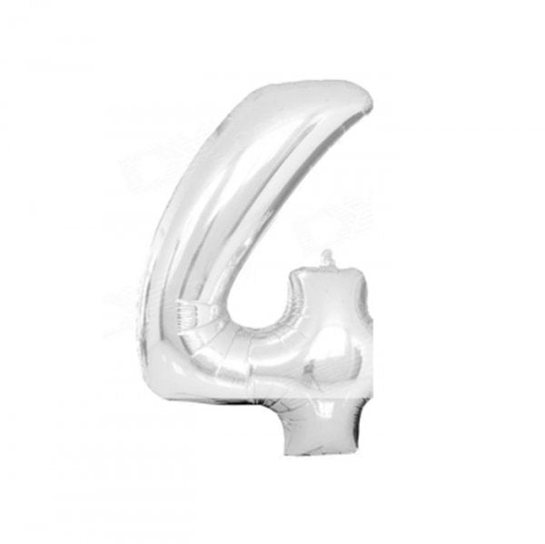 Balão Metalizado Prata 16' N°4 - Mundo Bizarro