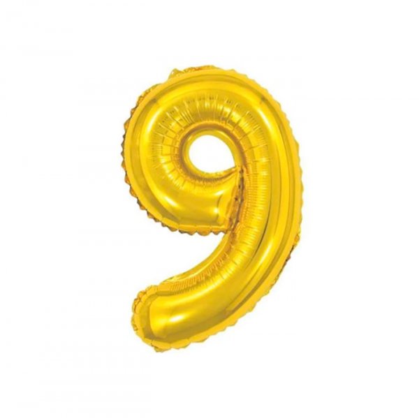 Balão Metalizado Ouro 16' N°9 - Mundo Bizarro