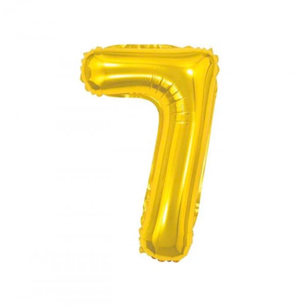 Balão Metalizado Ouro 16' N° 7 - Mundo Bizarro