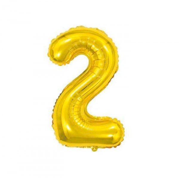 Balão Metalizado Ouro 16' N°2 - Mundo Bizarro