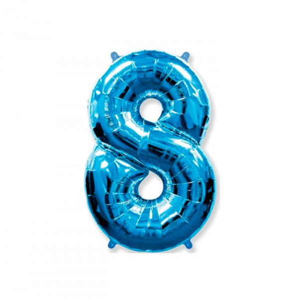 Balão Metalizado Azul 16' N°8 - Mundo Bizarro