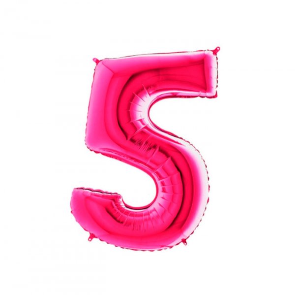 Balão Metalizado Rosa 16' N°5 - Mundo Bizarro