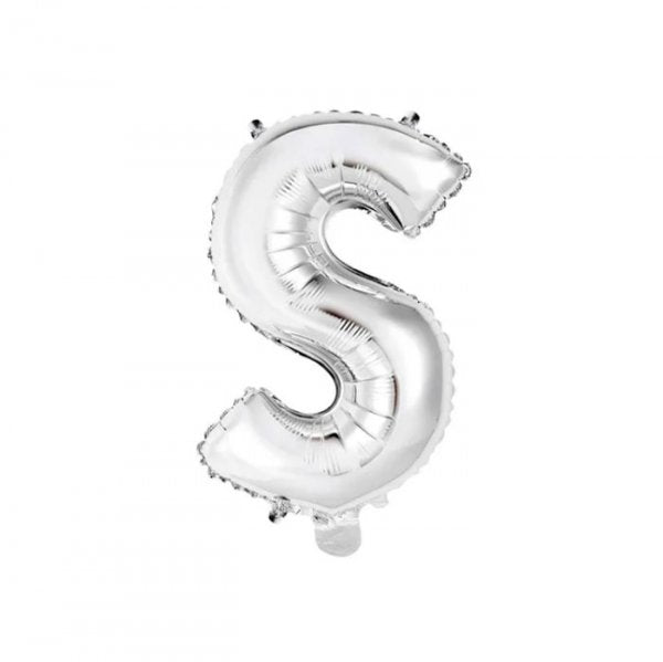Balão Metalizado Letra Prata - S 16'