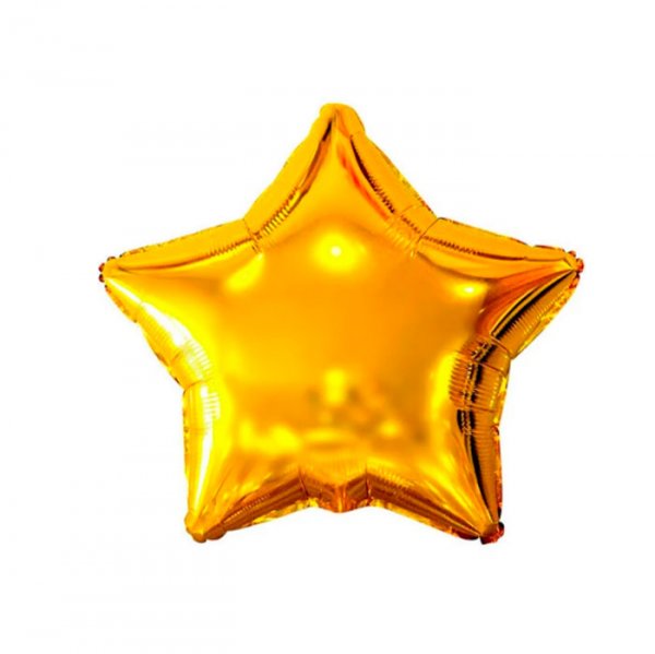 Balão Metalizado Estrela 18' Ouro - Mundo Bizarro
