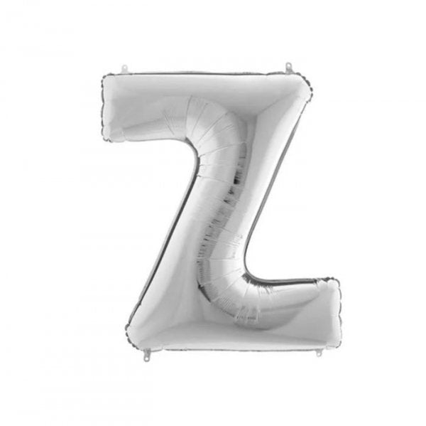 Balão Metalizado 'Letra  Z'  Prata - Tam.40'' -  Grabo