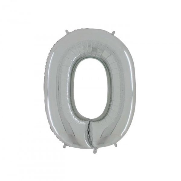 Balão Metalizado 'Letra O'  Prata  - Tam.40'' -  Grabo