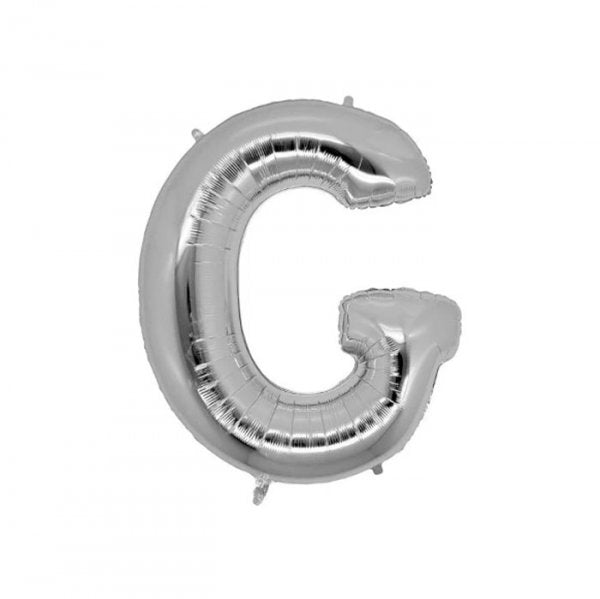 Balão Metalizado 'Letra  G'  Prata - Tam.40'' -  Grabo