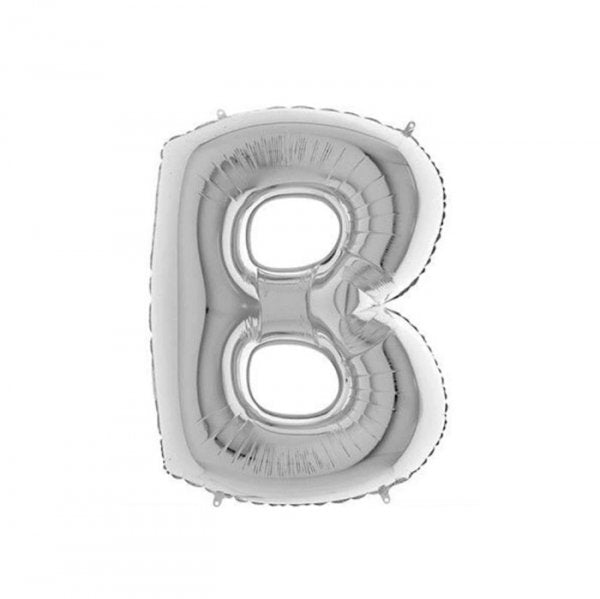 Balão Metalizado 'Letra B'  Prata - Tam.40'' -  Grabo