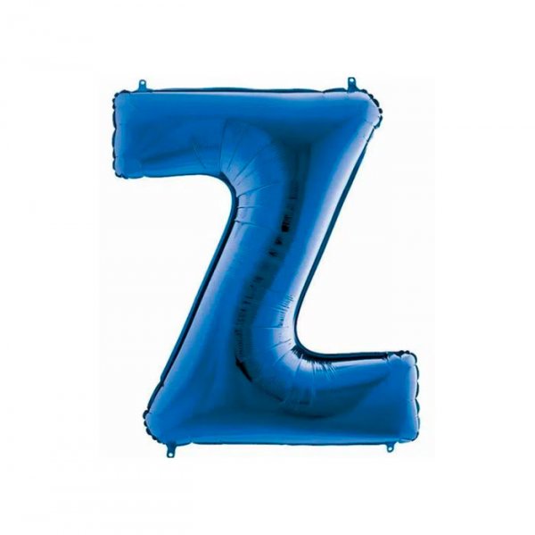 Balão Metalizado Letra 'Z' Azul - Tam.14'' - Mega Toon