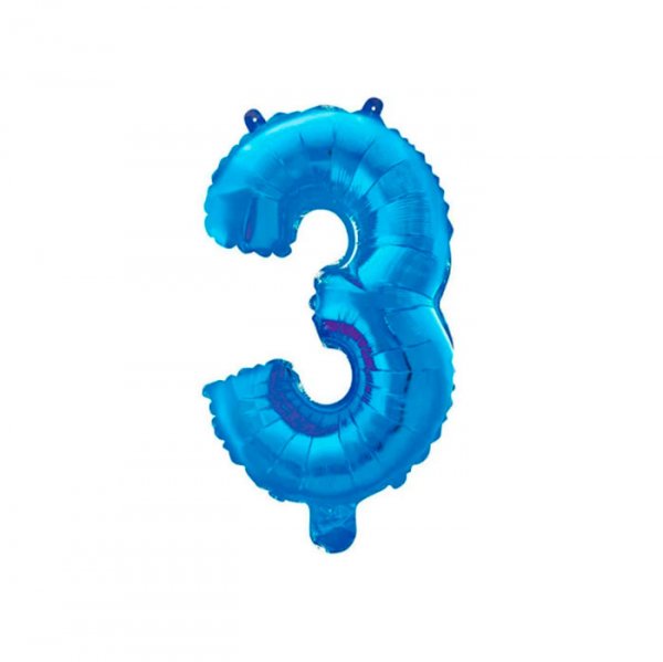 Balão Metalizado Azul N°3 - Mundo Bizarro