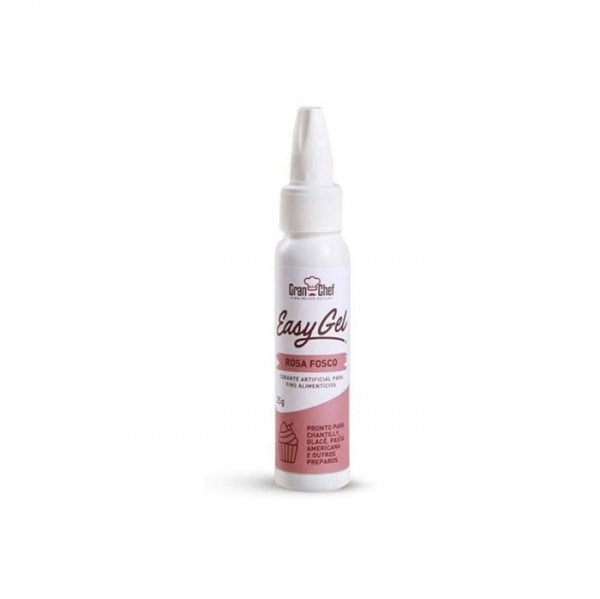 Corante Easy Gel Rosa Fosco 25g - Gran Chef