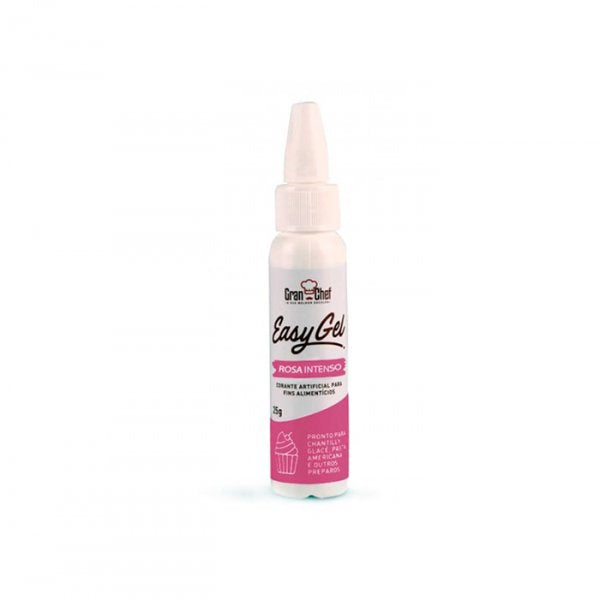 Corante Easy Gel Rosa Intenso 25g - Gran Chef