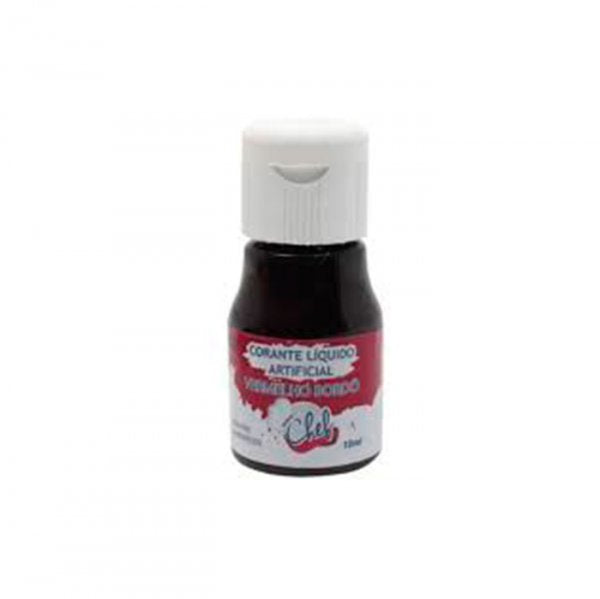 Corante Liquido 10Ml Vermelho Bordo - Iceber Chef