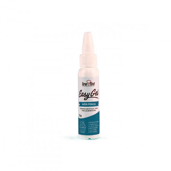 Corante Easy Gel Azul Fosco 25g - Gran Chef