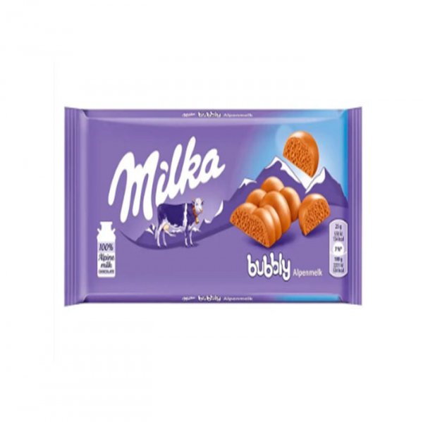 Chocolate Bubbly Ao Leite - Barra 95G - Milka