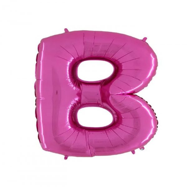 Balão Metalizado Letra 'B' Pink - Tam.14" - Megatoon