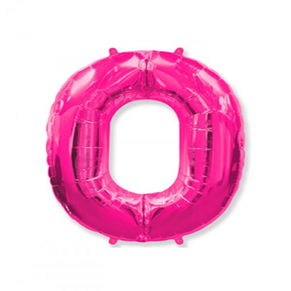 Balão Metalizado Letra 'O' Pink - Tam.14" - Megatoon