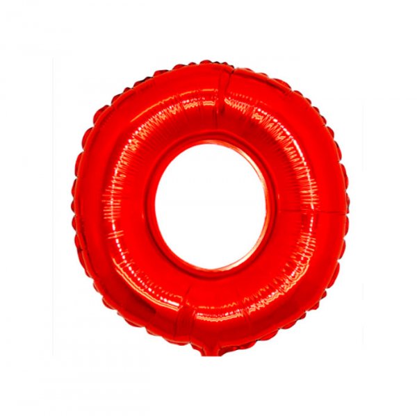 Balão Metalizado Letra 'O' Vermelho - Tam.14" - Megatoon