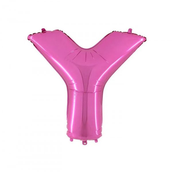 Balão Metalizado Letra 'Y' Pink - Tam.14" - Megatoon