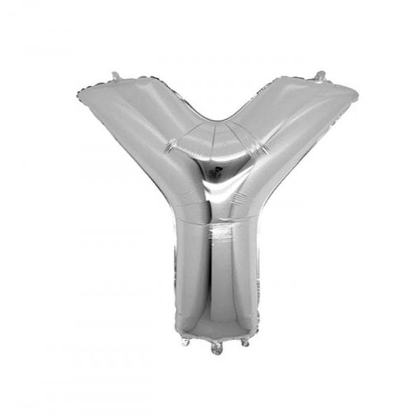 Balão Metalizado Letra 'Y' Prata - Tam.14" - Megatoon