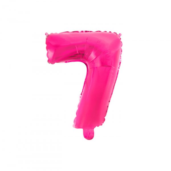 Balão N°7 Pink - Tam.16"- Mundo Bizarro