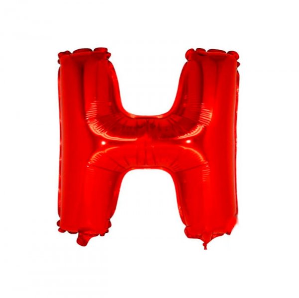 Balão Metalizado Letra 'H' Vermelho - Tam.14" - Grabo