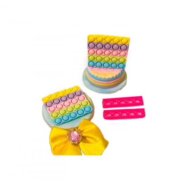 Cortador Fidget Toys Pop It - 2 Peças - Cia Do Molde