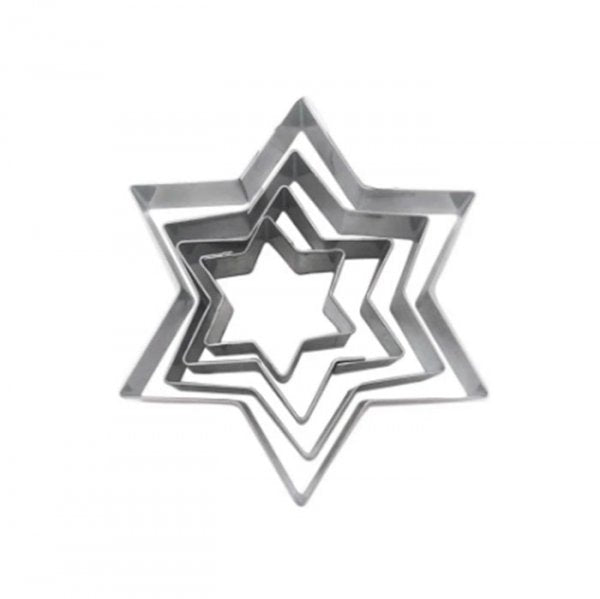 Kit Cortador Inox Estrela 6 Pontas - R.R. Oliveira