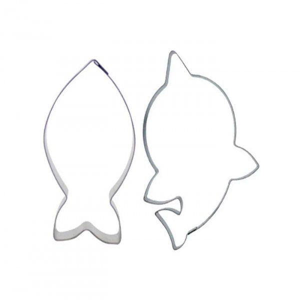 Kit Cortador Inox Tubarao/Peixe P - R.R. Oliveira