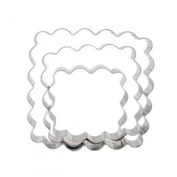 Cortador Inox Quadrado Babado Crespado G - R.R. Oliveira