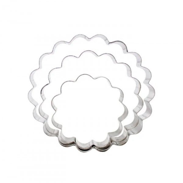 Cortador Inox Redondo Babado Crespado G - R.R. Oliveira